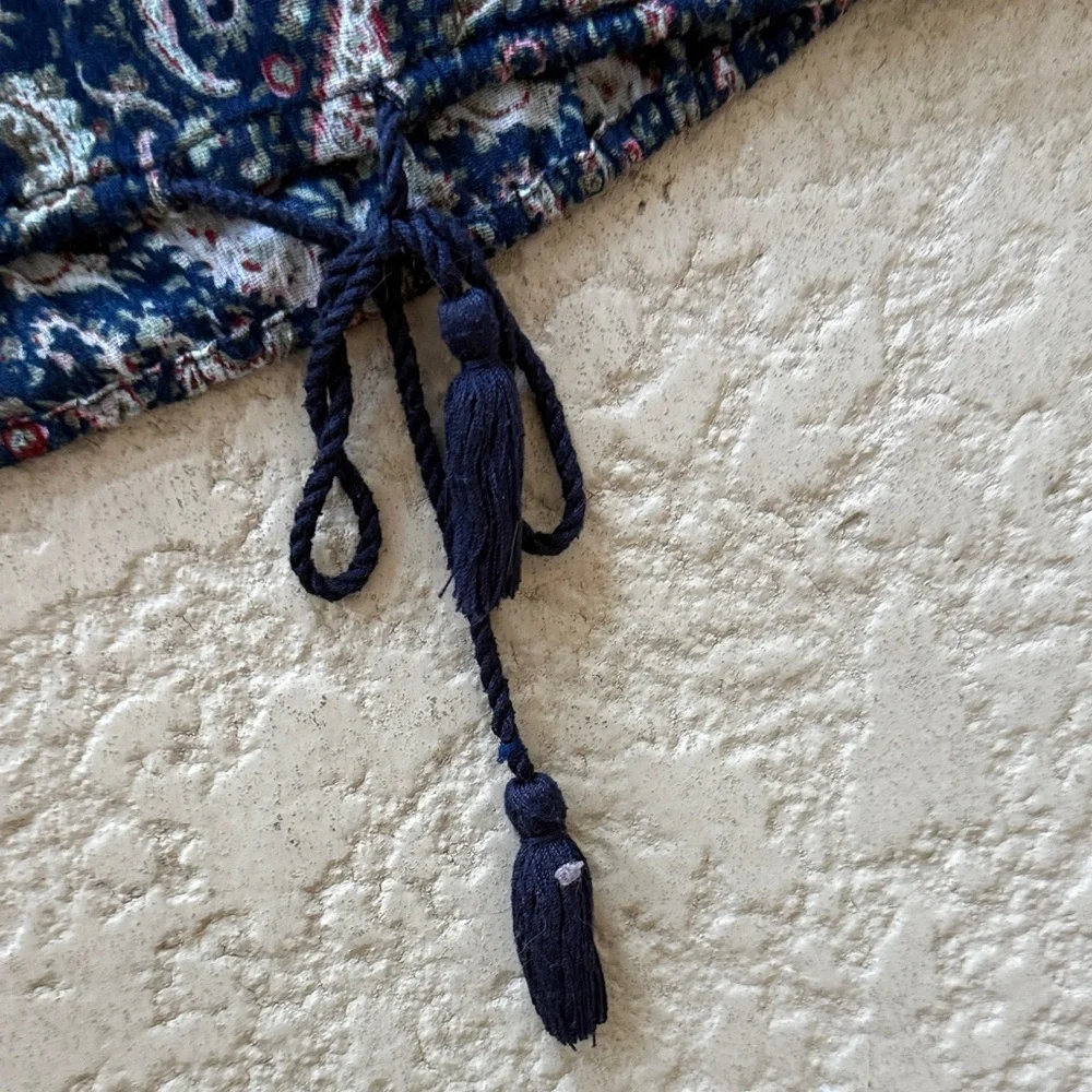 Denim & Supply Ralph Lauren Blue and Pink Paisley Blouse - Picture 3 of 5